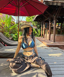 三角ビキニ水着セクシーモノキニ温泉旅行ビキニ肌見せハワイ WQ7-PB22