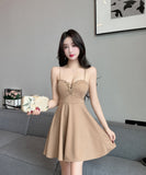 【3色】ミニドレス ダイアモンド キャバドレス 谷間見せ party YH2-DD5775