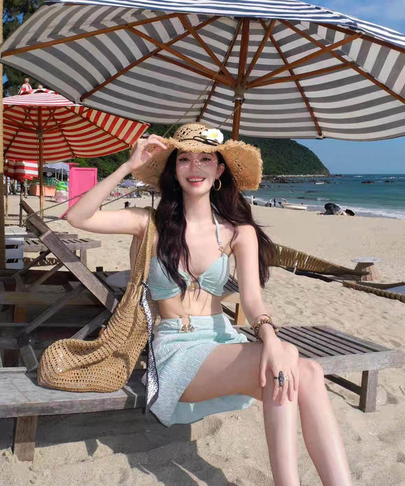 3点式セットビキニ水着ワンピビーチ海旅行ハワイセクシー温泉 WQ7-YWTY2532