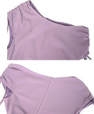 手作りドレス非対称オフショルダー花柄フリル非対称マーメイドドレス宴会パーティー着痩せ気質 WQ2-JY51329