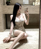 Lady's coco ミニドレス キャバドレス セクシー レース Vネック キャミワンピ タイト セクシー フェミニン LW2-ZED882649DXH437A