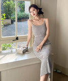 【2色】ロングドレス エレガント セクシー タイトドレス シャネル風 パールビジュー スパンコール ニット スリット入り デート 結婚式 二次会 JC2-MLS8406