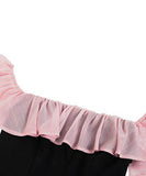 手作りドレスロングドレスオフショルダーチュールフリルフラワーセクシー高級感マーメイドドレス宴会パーティー二次会着痩せ気質 WQ2-JY51303