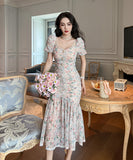 手作り 膝丈ドレス エレガント セレブ風 高品質 チュール 高級感 YH2-JY20456