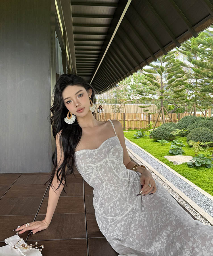 ロングドレスキャミワンピ花柄Aラインセクシー旅行エレガント気質着痩せ WQ2-CD1-119-99070650