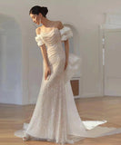 【2色】ロングドレス キャバドレス パーティードレス オフショルダー スパンコール マーメイドドレス エレガント パーティー 結婚式 二次会 LW2-TLG052101