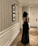 【2色】前ミニドレスミニドレスホルターネックセクシーレースフラワー気質不規則ナイトクラブ WQ2-ZED882268DXH437A