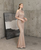 【7色】ロングドレス キラキラ 気質 高級感 演奏会 宴会 マーメイドドレス YH2-YEY16223#