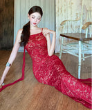 Lady's coco ロングドレス キャバドレス セクシー レース スリムフィット 背中あき 結婚式 二次会 披露宴 パーティー 上品 LW2-CD6-143-71900580