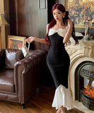 膝丈ドレス キャバドレス 蝶結び 気質 セクシー おしゃれ フレアドレス YH2-ZED888347DXH238A