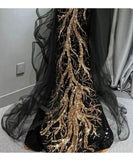 ロングドレス キャバドレス パーティードレス ブラック ロングドレス シルエット ハイネック マーメイドライン  誕生日 結婚式 披露宴 二次会 LW2-MBYDAL785529089441