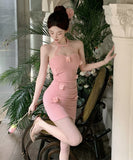 ミニドレス キャバドレス セクシー 立体花 party ユニークなデザイン YH2-DD6310