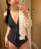 【2色】水着モノキニセクシータンキニビキニビーチ海ホルターネックバックレス旅行温泉露出控え 花柄 体型カバー WQ7-YQ-HHB475KYLL