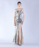 【8色】ロングドレス キラキラ パーティードレス ワンーショルダー お姫様 誕生日 演奏会 イベント宴会 WQ2-YEY31228#