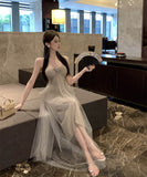 ロングドレスチュールベアトップセクシーセクシーキャバドレス宴会パーティーフラワーエレガント WQ2-ZED882341DXH437