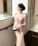 Lady's coco ロングドレス キャバドレス セクシー ボディコン マーメイドドレス 二次会 披露宴 上品  LW2-CD7-343-91850540