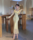 【3色】ロングドレス キャバドレス セクシー レース  ノースリーブ リボンストラップ LW2-DD5819