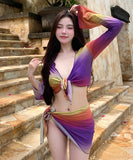 【2色】4点セット 水着 ビキニ モノキニ セクシー 着痩せ おしゃれ 韓国っぽ YH7-DP-A32665