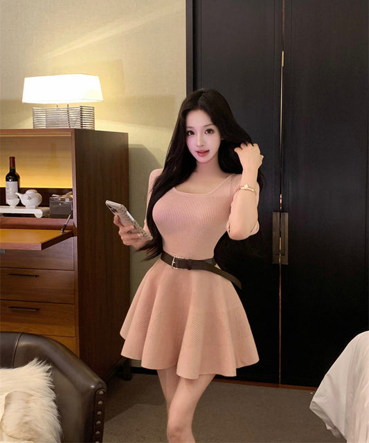 Lady's coco ミニドレス キャバドレス セクシー キラボシ レトロ ホルター ウエストシェイプ デート LW2-XKDD445-2569-Sep11