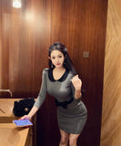 Lady's coco ミニドレス キャバドレス シースルー バイカラー タイトワンピース セクシー ミニ丈 ボディライン 着痩せ LW2-XKDD335A-3168-Oct17