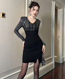 2色 キラキラ 手作り セクシー ミニドレス キャバドレス 高品質 おしゃれ YH2-JY50656