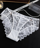 【3色】パンツ セット パンティ セクシー レースショーツ レディース 紐パン ストリングショーツ ローライズ コットン クロッチ付き　LW8-SZ2255#