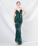 【6色】ロングドレス キラキラ パーティードレス ワンーショルダー お姫様 誕生日 演奏会 イベント宴会 WQ2-YEY31579#