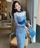 レース 手作り 膝丈ドレス エレガント セクシー チュール 高級感 YH2-JY20767