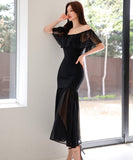 ロングドレス キャバドレス ワンショルダー セクシー 着痩せ おしゃれ YH2-ZED889681BH538