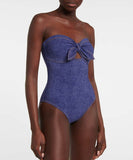 2type ビキニ水着ベアトップモノキニリボンフリルセクシービーチ海温泉デニムおしゃれ WQ7-DP-A33547