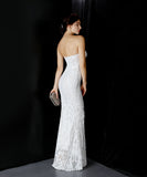 【5色】ロングドレス 宴会 気質 キラキラ 披露宴 脚長効果 ノーショルダー YH2-YEY16398#