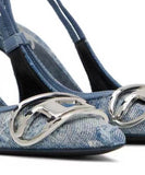 【3色】ハイヒール パンプス スリッパ デニム 美脚効果 歩きやすい 流行り party 8.5cm 百掛け ヒール 靴 WQ5-KLL001