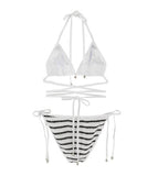 三角ビキニ水着セクシーストライプセクシーホルターネックビーチ海温泉SNS話題 WQ7-FH-qing004