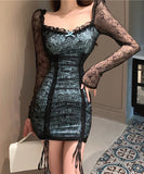 レース ミニドレス キャバドレス 背露出 谷間魅せ セクシー XH2-ZRD88A8715DXH348B