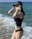 【2色】ビキニ水着フリル温泉ビーチ海モノキニタンキニ体型カバー WQ7-CF-QM9149