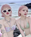 ビキニ セクシー 花柄 モノキニ 海辺 韓国っぽ 可愛い 水着 温泉 YH7-CF2382