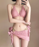 2色】3点セット ビキニ セクシー 着痩せ おしゃれ感 水着 hot girl YH7-CF24014