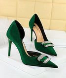 【4色】ハイヒール パンプス キラキラ 高見え 7cm/10.5cm パーティー WQ5-DS1363-K76