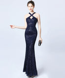 【8色】ロングドレス セクシー 新作 高品質 キラキラ 気質 演奏会 宴会 YH2-YEY18010#