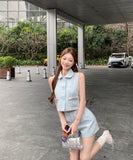 【上下セット】ミニドレス ツイードセット手作り キラキラカワセクシー セレブ風 通勤 エレガント WQ2-XKD-D408A-2022-Mar15