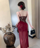 【2色】ロングドレスキャミワンピセクシーレースチュールキャバドレスキャバクラ着痩せパーティー指名 WQ2-DD4520