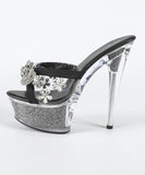 ハイヒール クリアヒール キラキラ  クリアストーン ピンヒール キラキラ パーティーシューズ 美脚効果 歩きやすい 靴 セクシー サンダル LW5-JJ190-Q22