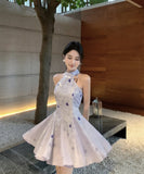 ミニドレス キャバドレス 春新作 気質 セクシー おしゃれ ノースリーブ YH2-DD6466