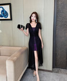 【3色】Lady's coco ロングドレス キャバドレス セクシー シースルー タイトワンピース  ロング丈 大人可愛い LW2-DD5833