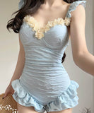 高級感水着ビキニモノキニフリル体型カバーワンピース露出控え温泉ビーチ海着痩せタンキニ WQ7-YQ-HHhAB7WHLL