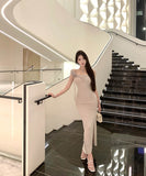 ロングドレスセクシーキャバドレス宴会パーティーワンショルダーフラワータイトドレス着痩せ気質 WQ2-ZED882540DXH437A