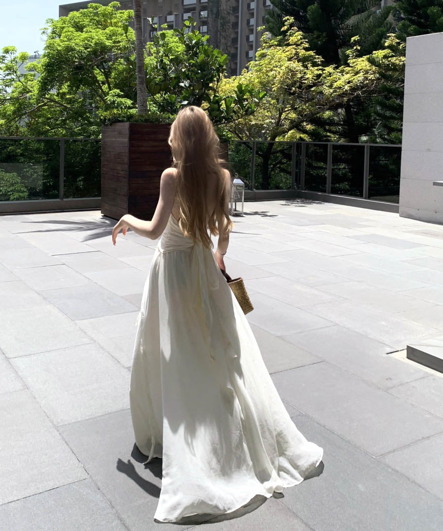 ロングドレスホルターネックサンドレスバックレスドレスセクシー