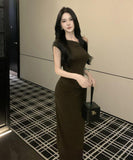 【秋新作】ロングドレス キャバドレス フレンチエレガント ワンショルダー ウエストマーク タイト シルエット 美ライン 着痩せ セクシー 大人フェミニン LW2-CD2-751-62250500