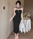 【3色】キャバドレス 膝丈ドレス ナイトクラブ party セクシー 名媛スタイル YH2-DD6417