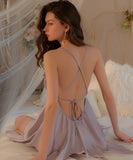 【5色】勝負下着 セクシーパジャマ  ルームウェア チュール Ｖネック 純欲 YH8-GR3245